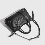 [Unisex] Stud Leather Cross Motor Bag