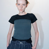 Back ziper tube top chacol