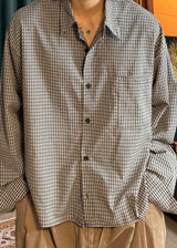 Layered Fall Cropped Check Shirt 3COLOR