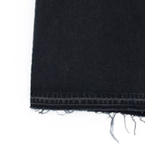 Washed denim shorts/black