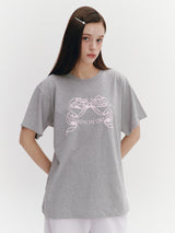 Ribbon Boxy T Gray