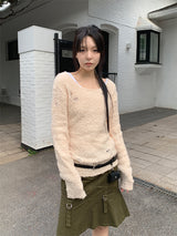 BOUCLE DAMAGE LOOSE KNIT (2C)