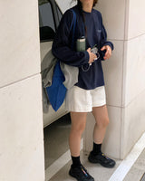 a traveler's tee, navy