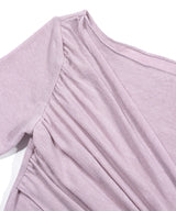WRAP TIE BOATNECK TOP_Lavender