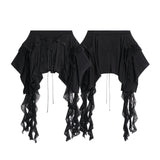 Frill Strap Asymmetric Skirt 232469355