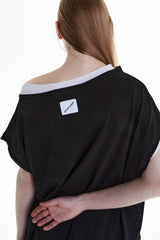 UNBALANCED LAYERED SLEEVELESS (BLACK)