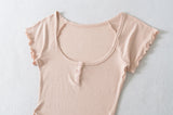 Evania Button Slim T-shirt