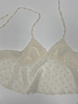 Flower See-through Halterneck Bustier