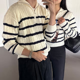 LMN バランケーブルダナナセミジップアップニット メンズバージョン (3 colors)