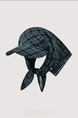 Check Scarf Sun Visor Cap