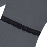 [ULKIN] Lace hook tight top_Charcoal