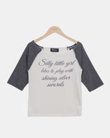 ムーテンレタリング7分袖Tシャツ