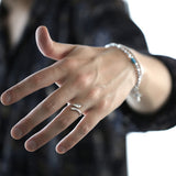 SVR-S630 Silver 92.5 ring open band daily women's silver ring size adjustable