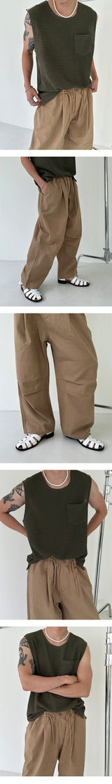[S/S] Twill cotton wide pants (4color)