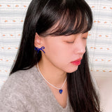 [MADE]ブルーラブパールビーズネックレス