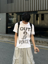 ルーメンアフログラフィックプリントTシャツ