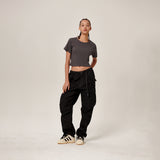 Samar Crop T-Shirt Charcoal