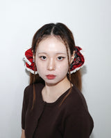 タータンチェックラッフルシュシュ