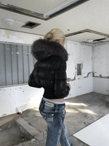 グレイシャージップクロップパッファージャケット