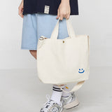 【UNISEX】小さめドローイングスマイル2WAYエコバッグ