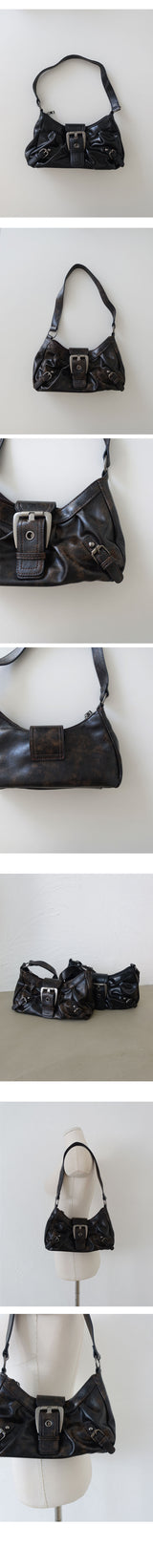 ウォッシングレザーバックルトートバッグ (BROWN, BLACK 2COLORS!)
