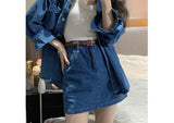 [SALE] denim shirt skirt two-piece dress