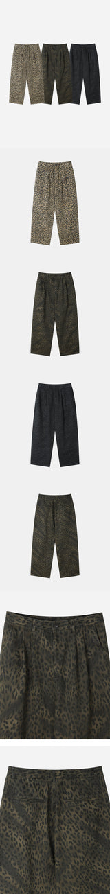 [Unisex] ツータックレオパードパンツ(3color)