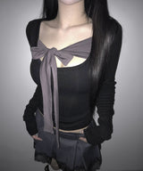 berry tie tee (3colors)