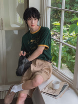 Sandry Think リンガー半袖Tシャツ