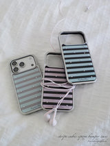 stripe epoxy bumper case [mint black]