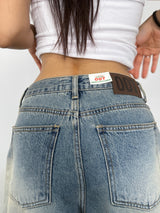 (UNISEX) WIDE OVERSIZED BALLOON LIGHT BLUE BOYFRIEND DENIM