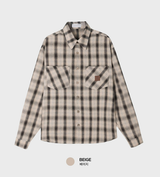 Lime Vintage Patch Pocket Check Shirt
