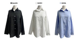  Classic Silket Boxy Soft Pocket Long Sleeve Shirt (3 Colors)