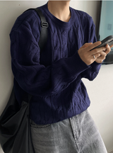 ケーブルコシュハル セミオーバーニット