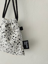 terazzo flat string pouch bag - white S