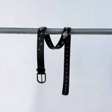 Dark Metal Floral Detail Belt