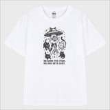 Cosmic Ride Cat in UFO T-Shirt (3color)