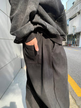 カイルピンタックフリースワイドパンツ 3C