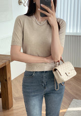 Today Round Basic Short Sleeve Knit