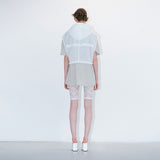 Drawstring hoodie white