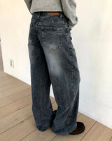 ニュアセミワイドデニムパンツ