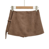 Blake Suede Wrap Skort