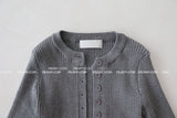 V-neck Knit Sleeveless Cardigan Set