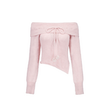 コットンキャンディーオフショルダーニット [PINK]