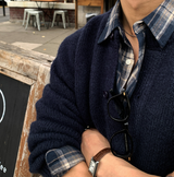 Landwai 3171 Daily Overfit Check Long Sleeve Shirt