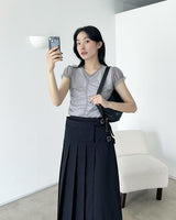 layered shirring t-shirts
