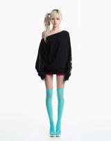 [2ND] CROSS SHOULDER SWEATSHIRT(BLACK)