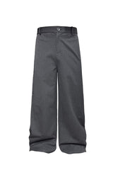 Side Pleated Wide Leg Trousers