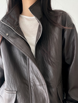 soft leather jumper