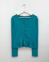 Teal Peach Frill Cardigan (5 Colors)